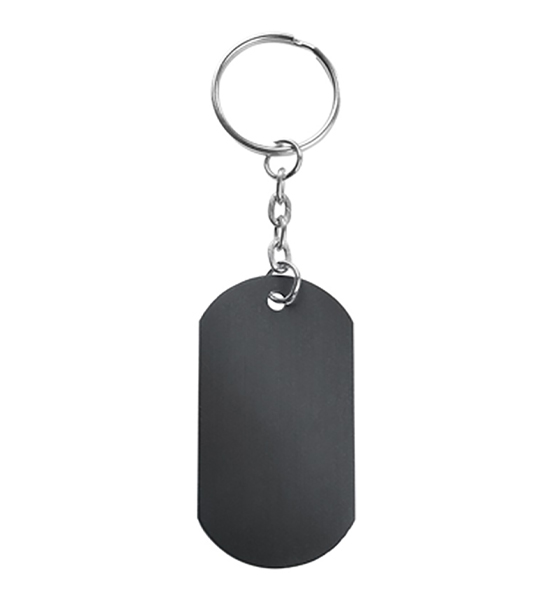 Llavero negro o plateado chapa metal pack 20uds